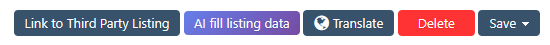 The AI fill listing data button at the top of an Amazon listing