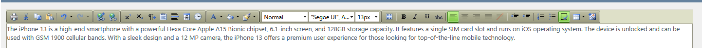 The confirmation message listing the fields updated by eBay's AI Catalog
